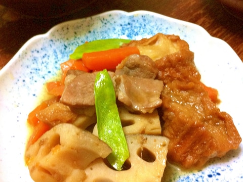 あぶら麩とレンコンの煮物